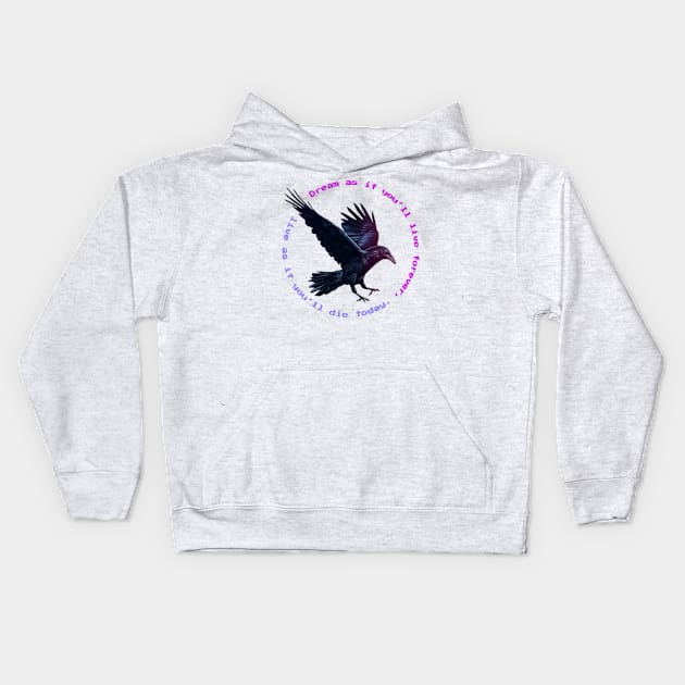 Raven Wisdom Kids Hoodie by HaveAGoodDay